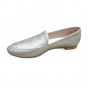 NEW LALISA women's platino perforated loafer in sofia alfa/ platino perf